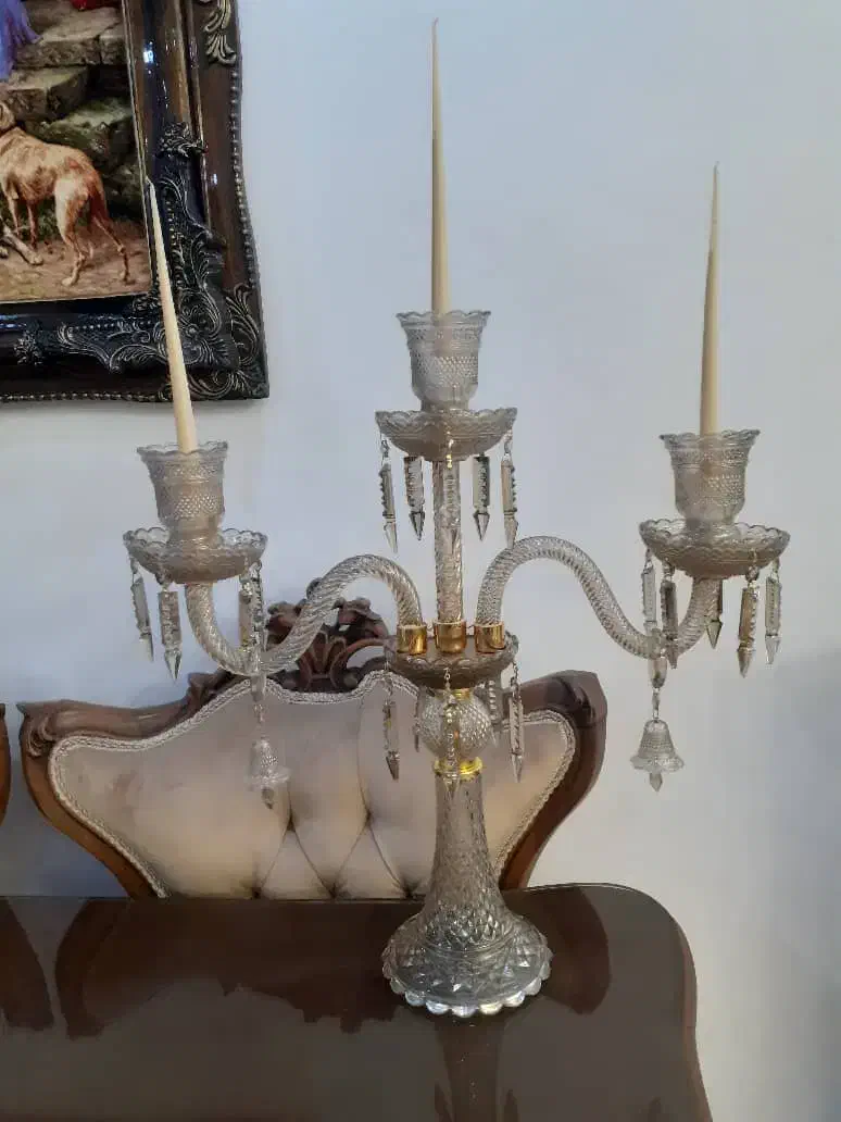 یک جفت شمعدان  باکارات سه شاخه|لوستر و چراغ آویز|تهران, شهر زیبا|دیوار