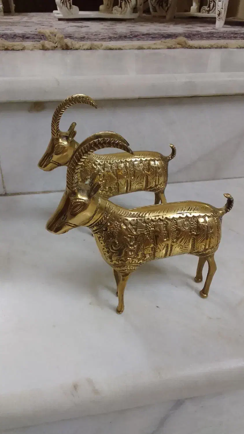 گوزن برنجی قدیمی|مجسمه، تندیس، ماکت|تهران, مینای جنوبی|دیوار