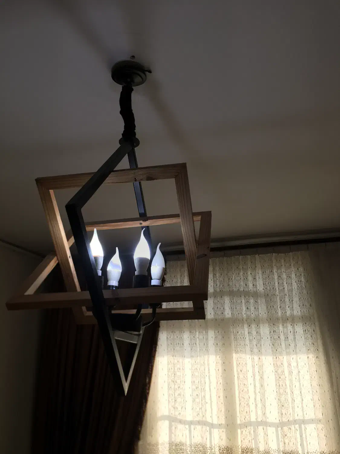 لوستر شیک چوبی|لوستر و چراغ آویز|کرج, فاز ۴ مهرشهر|دیوار