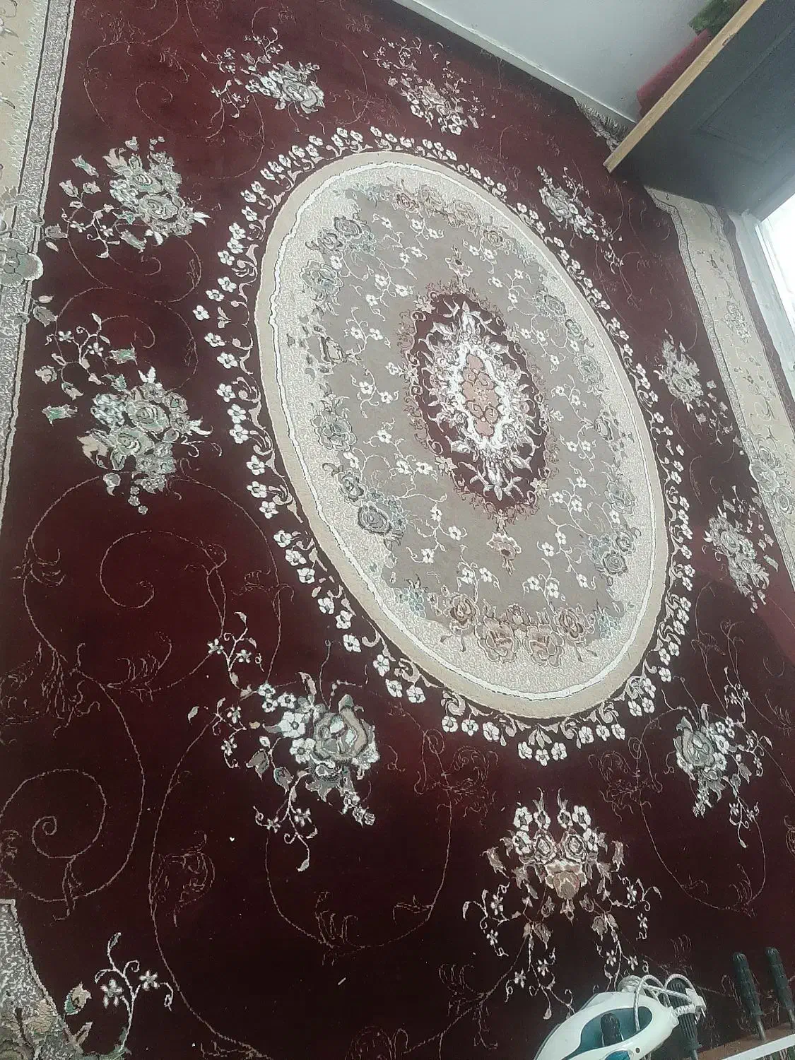 فرش ۱۲ متری|فرش|قمصر, |دیوار