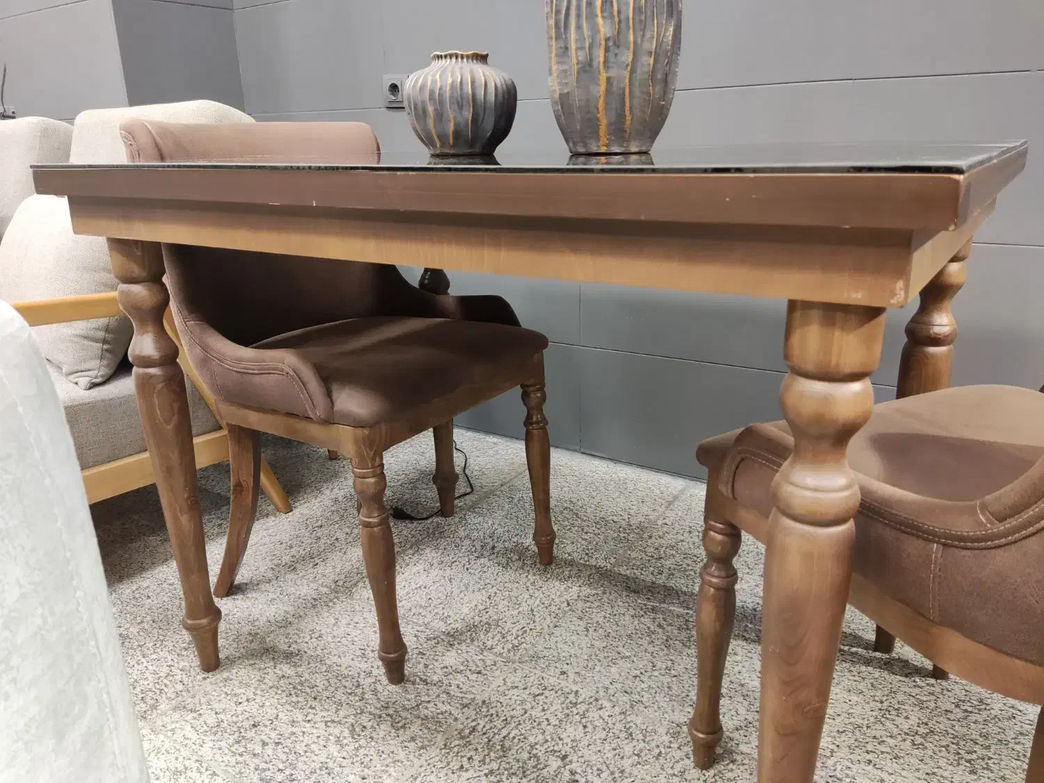 میز ناهارخوری چوب راش دونفره|میز و صندلی غذاخوری|سنندج, |دیوار