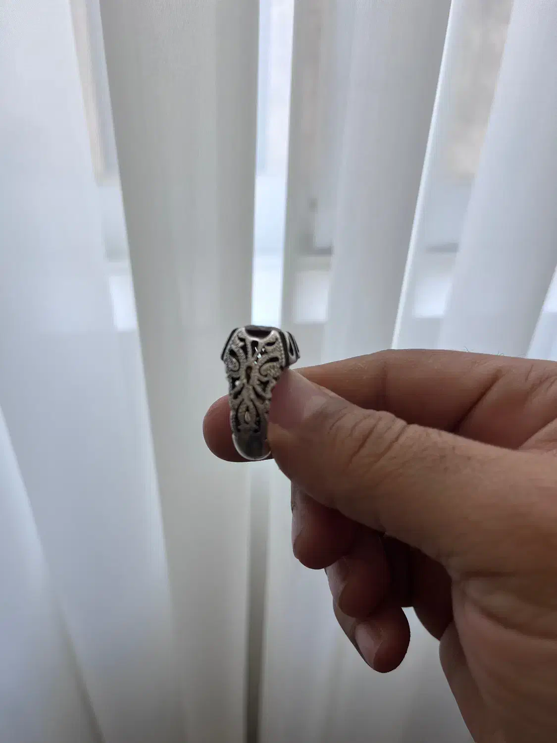 انگشتر نقره عقیق با سنگ سرخ تک چشم|جواهرات|آمل, |دیوار