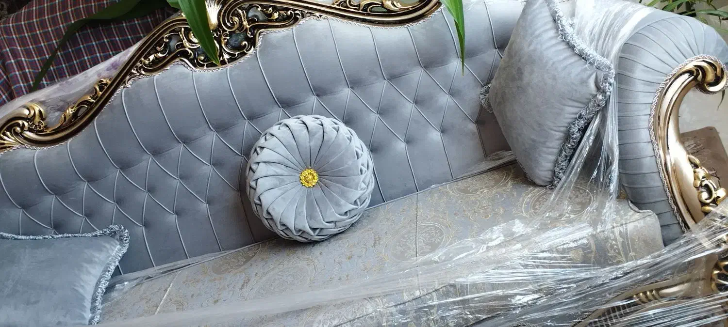 مبل کلاسیک ۹ نفره ورق طلا|مبلمان خانگی و میز عسلی|اصفهان, شهرک میلاد|دیوار