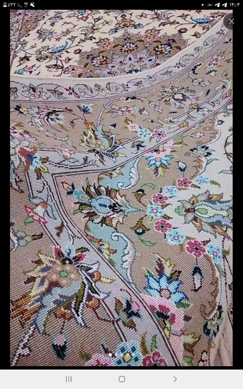 قالی دست بافت کرک وابریشم|فرش|کاشان, بازار کاشان|دیوار