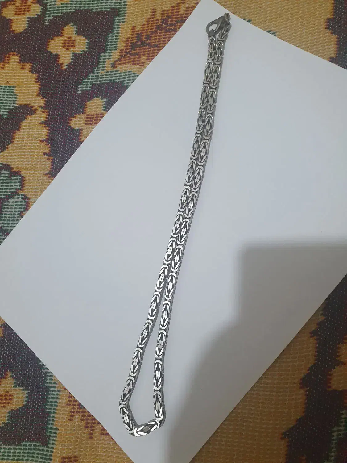 زنجیر نقره کار زیبا تک گرمی ۴۸۰ هزار تومان ۱۱۰ گرم|جواهرات|شهریار, شهرک امیریه|دیوار