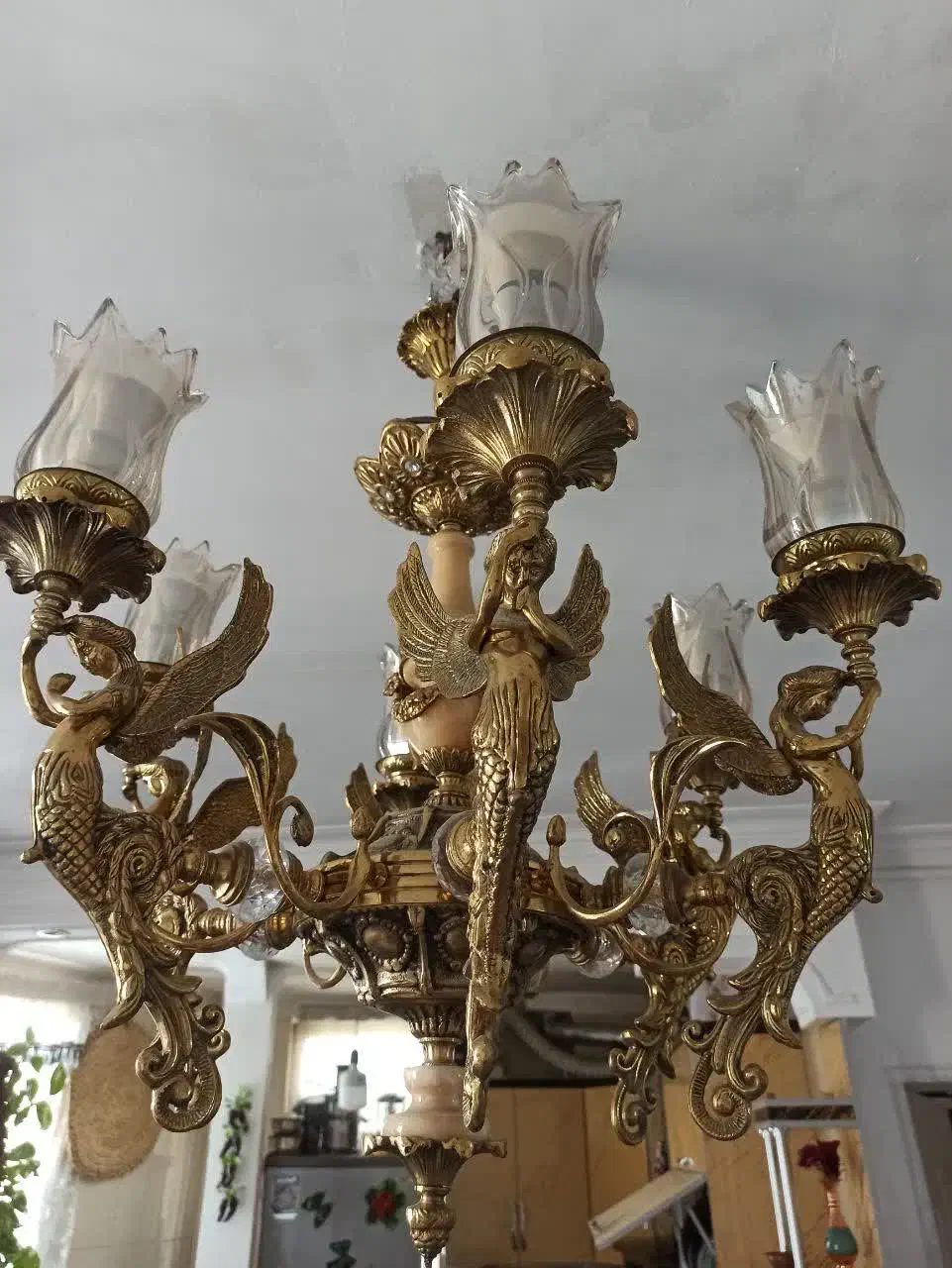 لوستر برنز|لوستر و چراغ آویز|بومهن, |دیوار