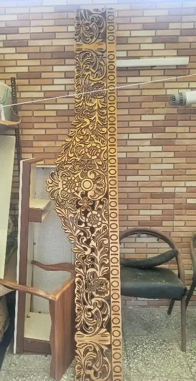 کتیبه پرده چوبی|پرده، رانر، رومیزی|علی‌آباد کتول, |دیوار