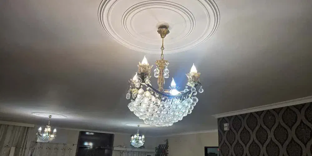 فروش 3 عدد لوستر آنتیک برنجی چشمه نور|لوستر و چراغ آویز|بندر ماهشهر, |دیوار