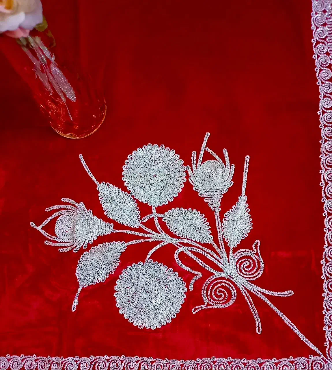 رومیزی مخمل قدیمی جهیزیه هدیه شب یلدا روز مادر|پرده، رانر، رومیزی|تهران, والفجر|دیوار