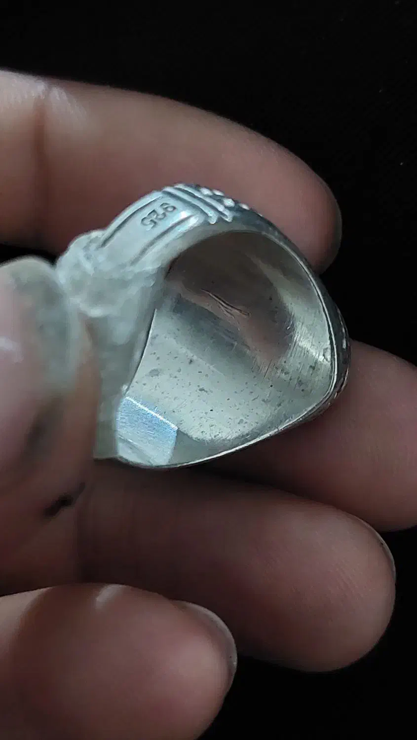 انگشتر نقره نگین عقیق یمنی|جواهرات|یاسوج, |دیوار