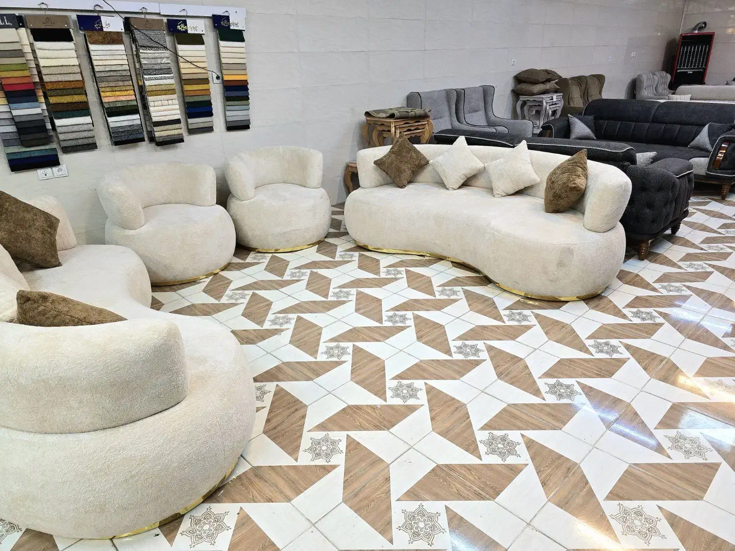 مبل 8نفره مینیمال لوبیایی|مبلمان خانگی و میز عسلی|یزد, |دیوار