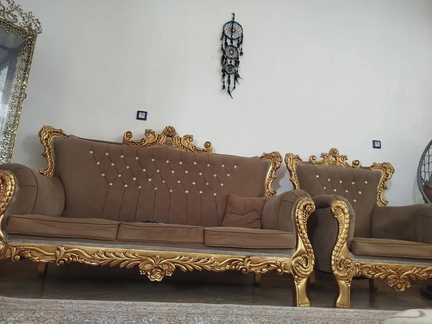 مبل ۹نفره همراه با عسلی|مبلمان خانگی و میز عسلی|ایوان, |دیوار