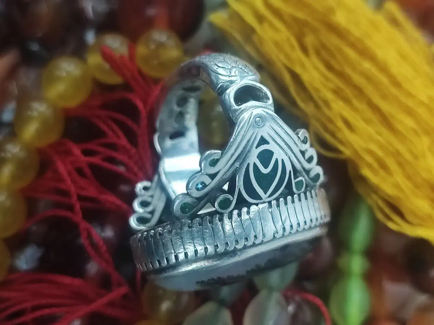 انگشتر شجر  رکاب طاووس استاد شیخی|جواهرات|اردبیل, |دیوار