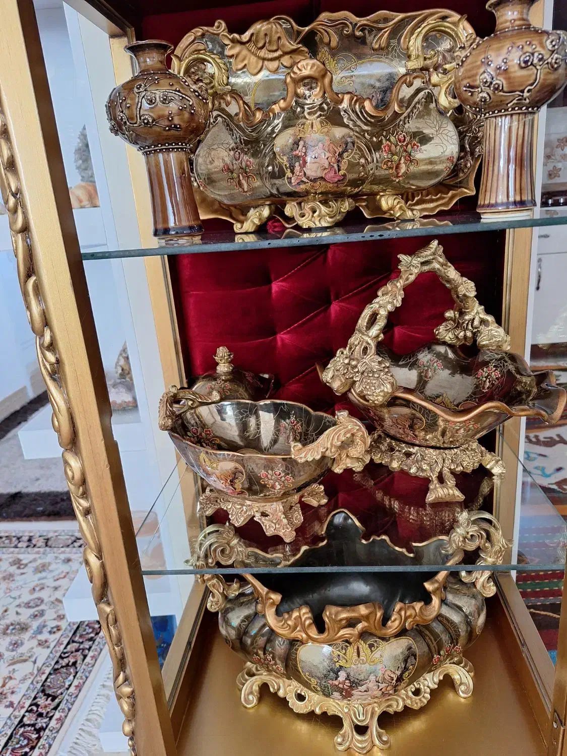 گنجه یک جفت، بوفه، ویترین|بوفه، ویترین، کنسول|گلبهار, شهر جدید گلبهار|دیوار