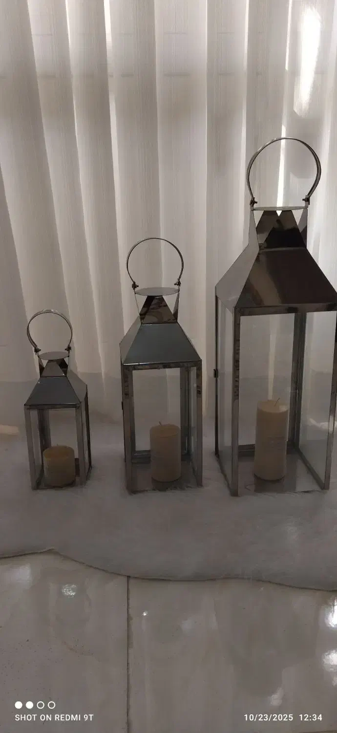 فانوس کنار سالنی با شمع|صنایع دستی و سایر لوازم تزئینی|کرج, کمالشهر|دیوار