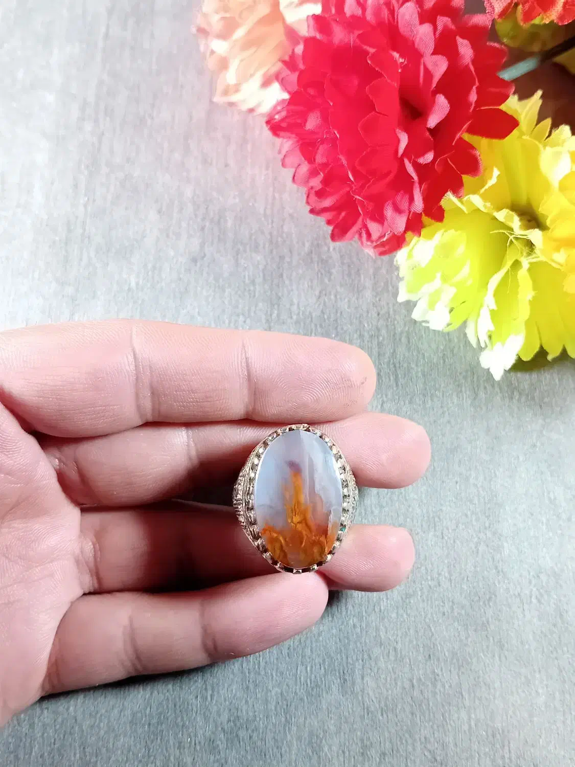 پک ۱۰عددی انگشتر های عقیق شجر|جواهرات|بم, |دیوار