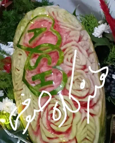 حکاکی هندوانه و کدو و..|صنایع دستی و سایر لوازم تزئینی|گلستان (تهران), |دیوار