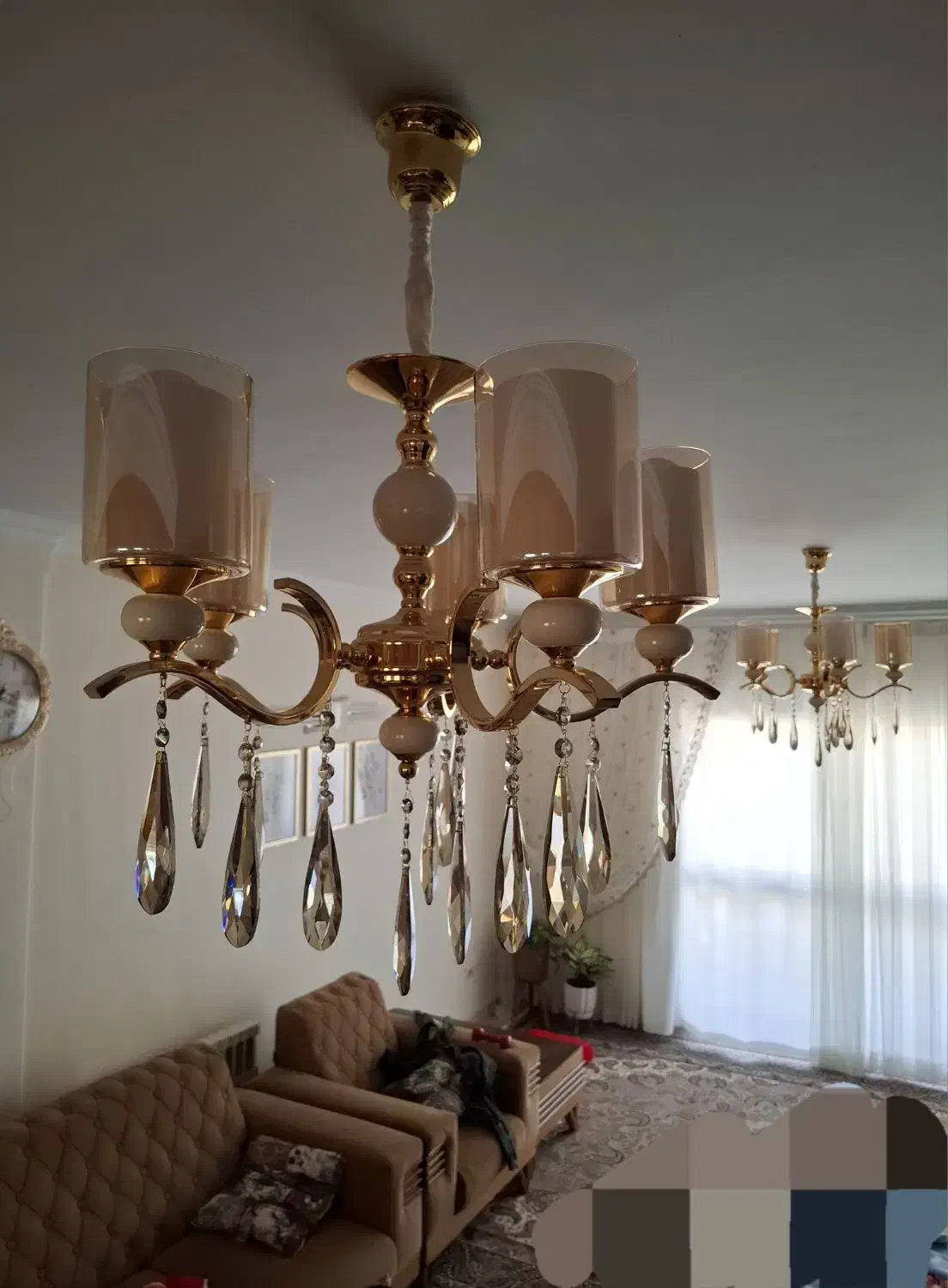 لوستر ۵ شاخه|لوستر و چراغ آویز|ملایر, |دیوار