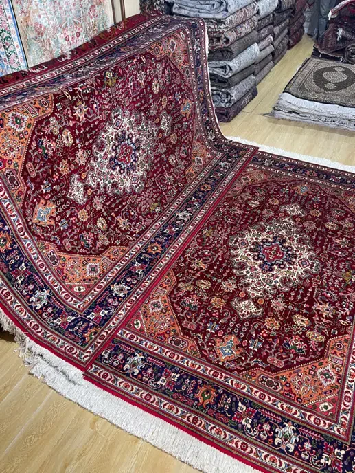 جفت ۶ متری اذرشهر تبریز زمینه عنابی طرح قبا|فرش|تهران, سلسبیل شمالی|دیوار