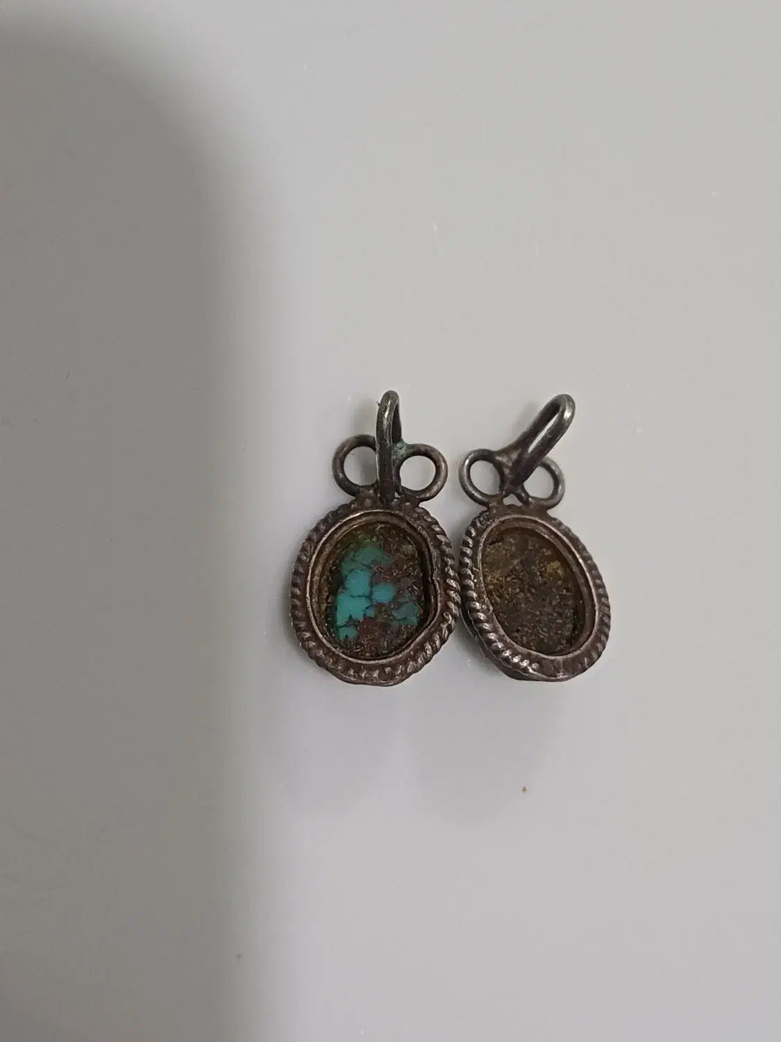 گوشواره فیروزه رکاب نقره کهنه|جواهرات|تهران, حکمت|دیوار