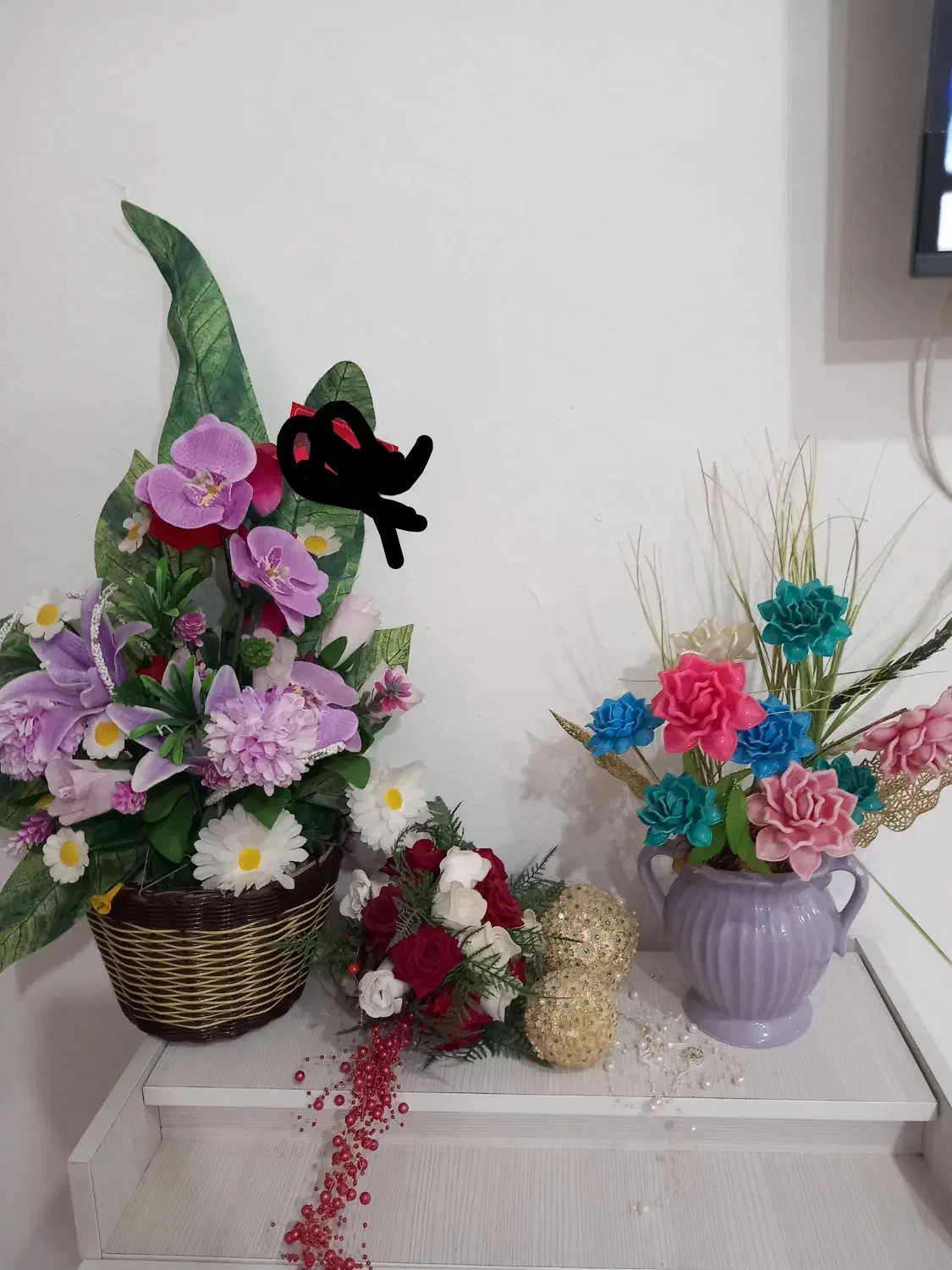 گل و گلدان مصنوعی|گل مصنوعی|کنارک, |دیوار