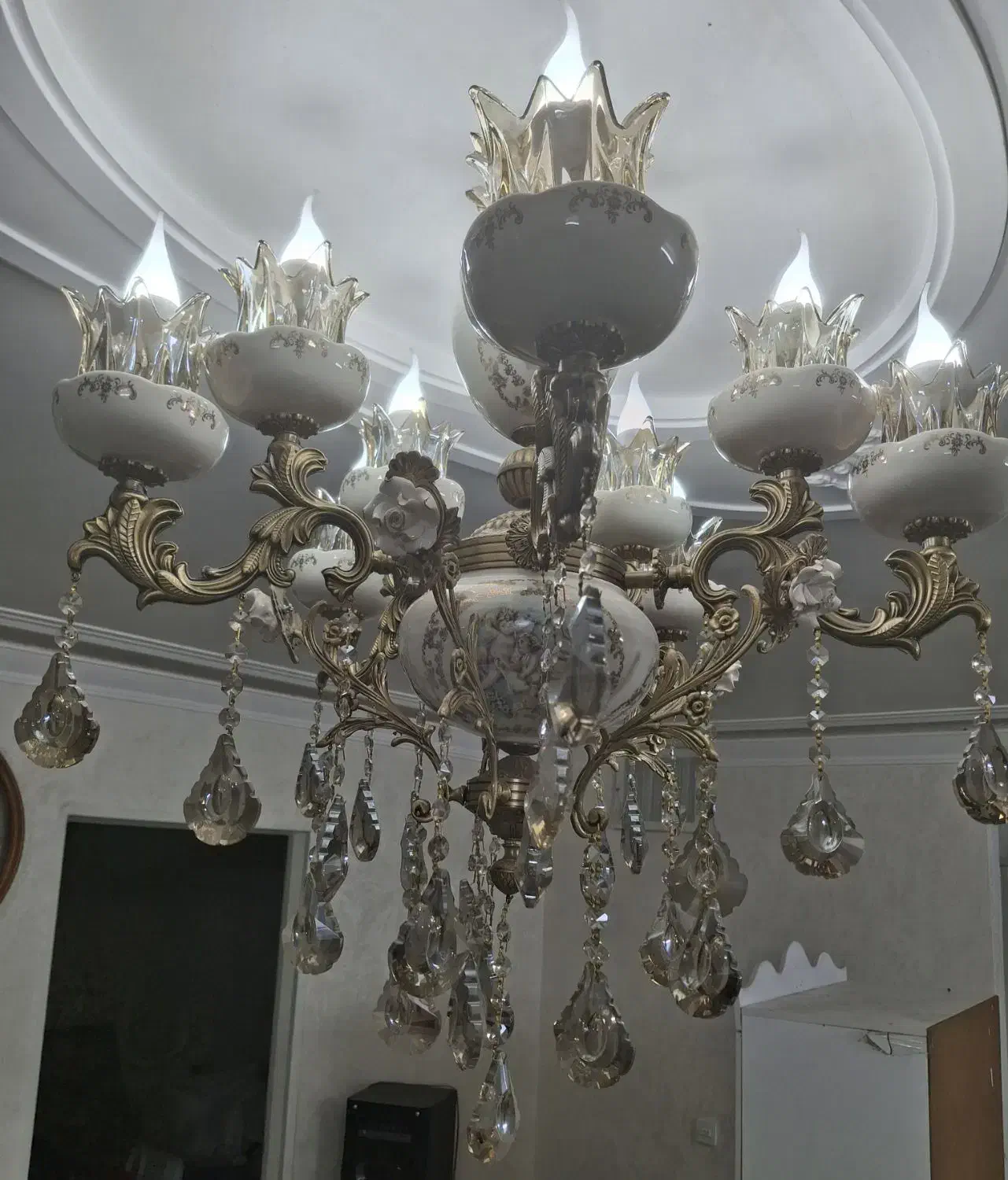 لوستر 5 شاخه 1عدد|لوستر و چراغ آویز|ری, علایین|دیوار