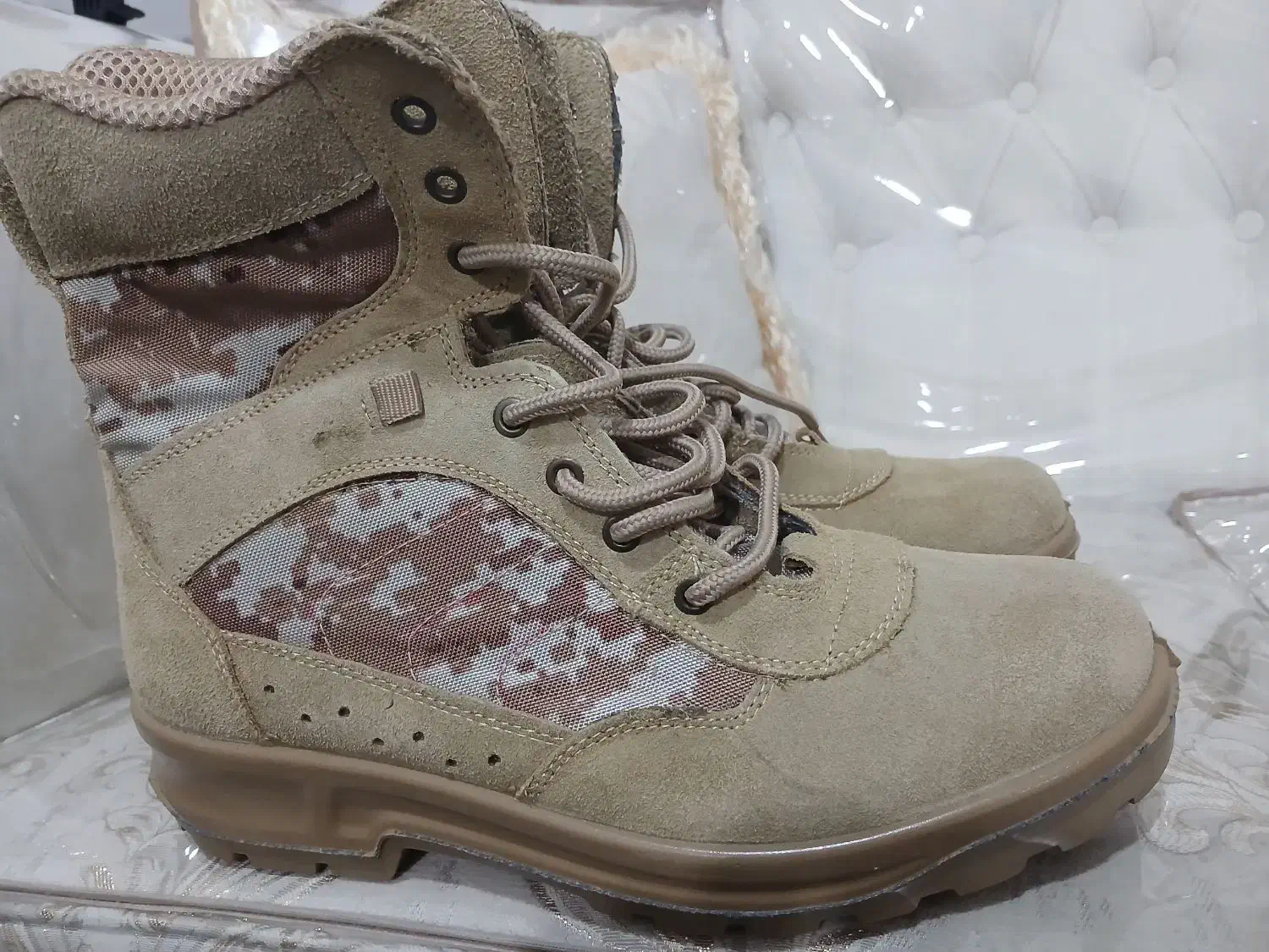 پوتین تاکتیکال کرم/دیجیتال نو نو سایز ۴۴|کیف، کفش، کمربند|بروجرد, |دیوار