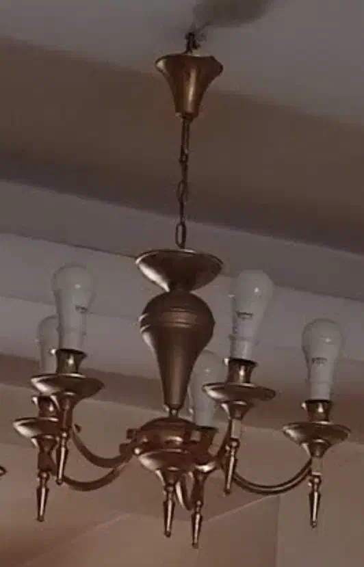 لوستر پنج شاخه|لوستر و چراغ آویز|پردیس, فاز ۸|دیوار