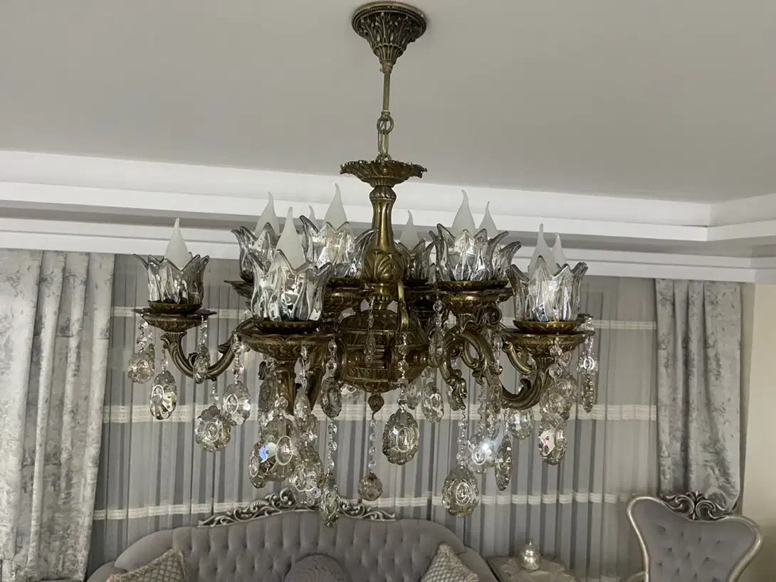 لوستر برنز|لوستر و چراغ آویز|تبریز, |دیوار