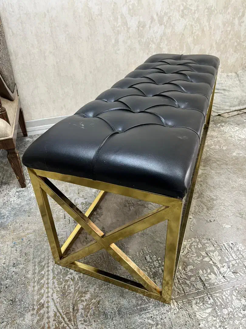 پاف ۳ نفره چرم|صندلی و نیمکت|فولادشهر, B7|دیوار