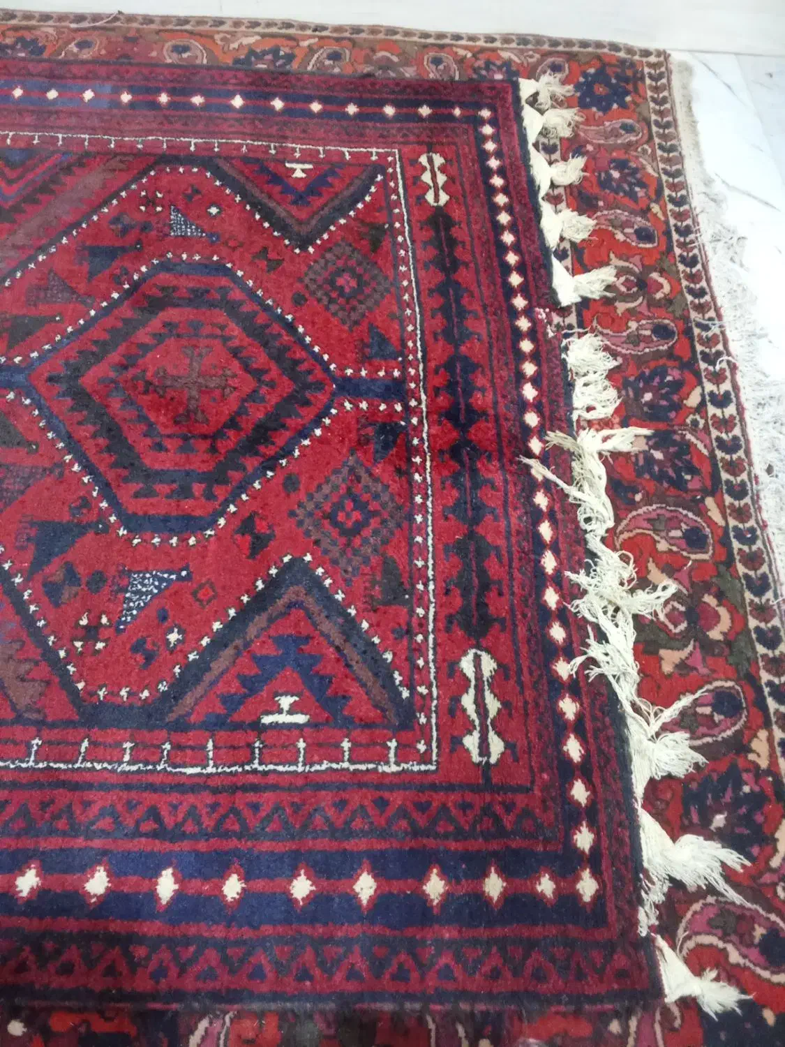 ۷ تخته فرش لری دستباف قدیمی|فرش|لردگان, |دیوار