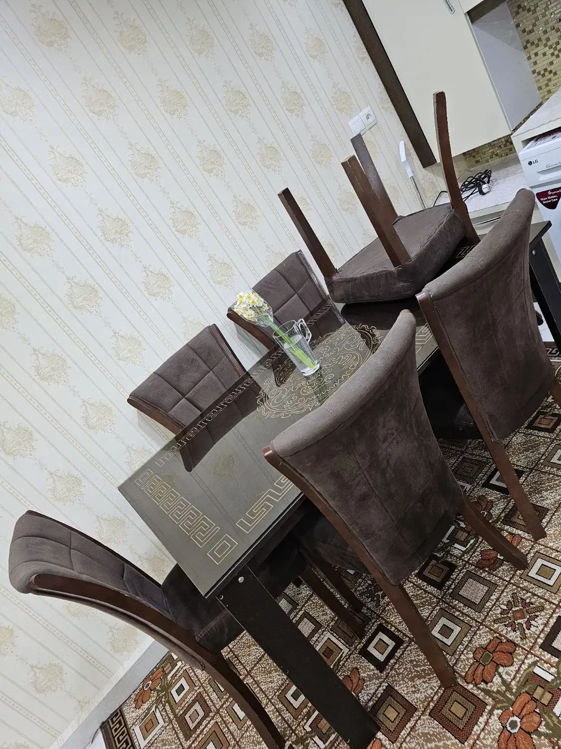 میز نهار خوری 6 نفره|میز و صندلی غذاخوری|اندیمشک, |دیوار