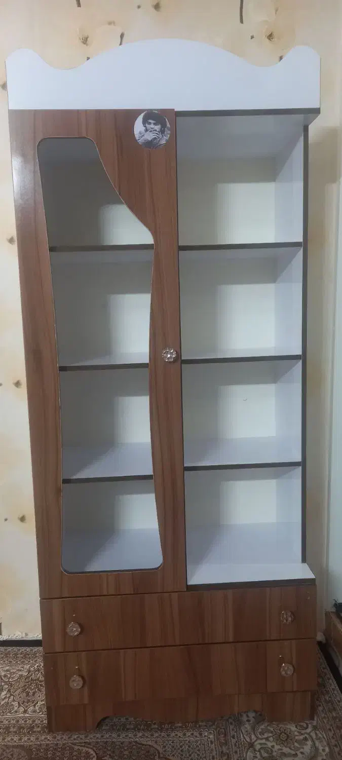 کتابخانه MDF در حد نو|کتابخانه، شلف، قفسه‌های دیواری|اردبیل, |دیوار