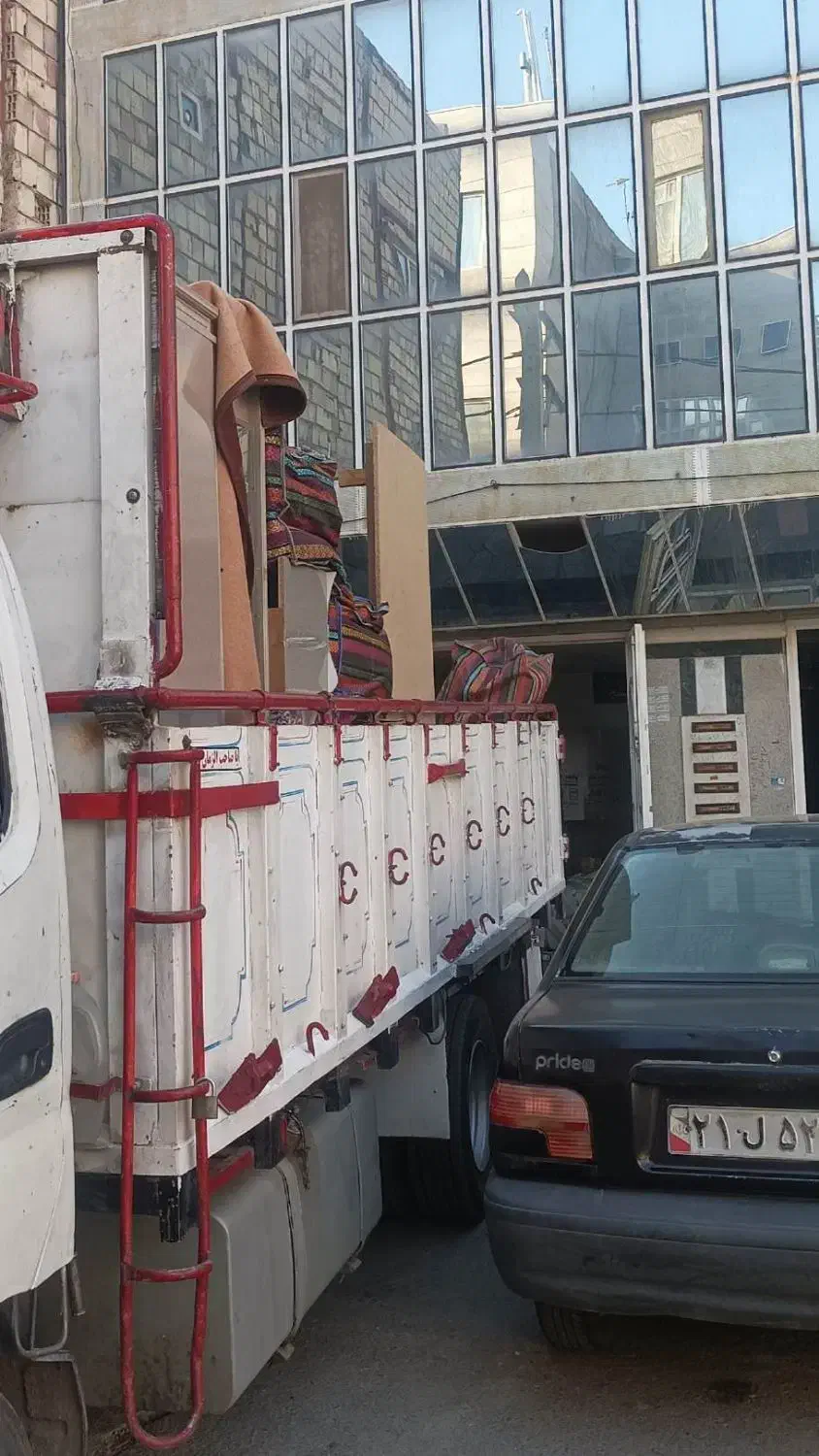 حمل انواع بار خاور اتاق بلند با کارگر حمل اثاثیه|خدمات حمل و نقل|بم, |دیوار