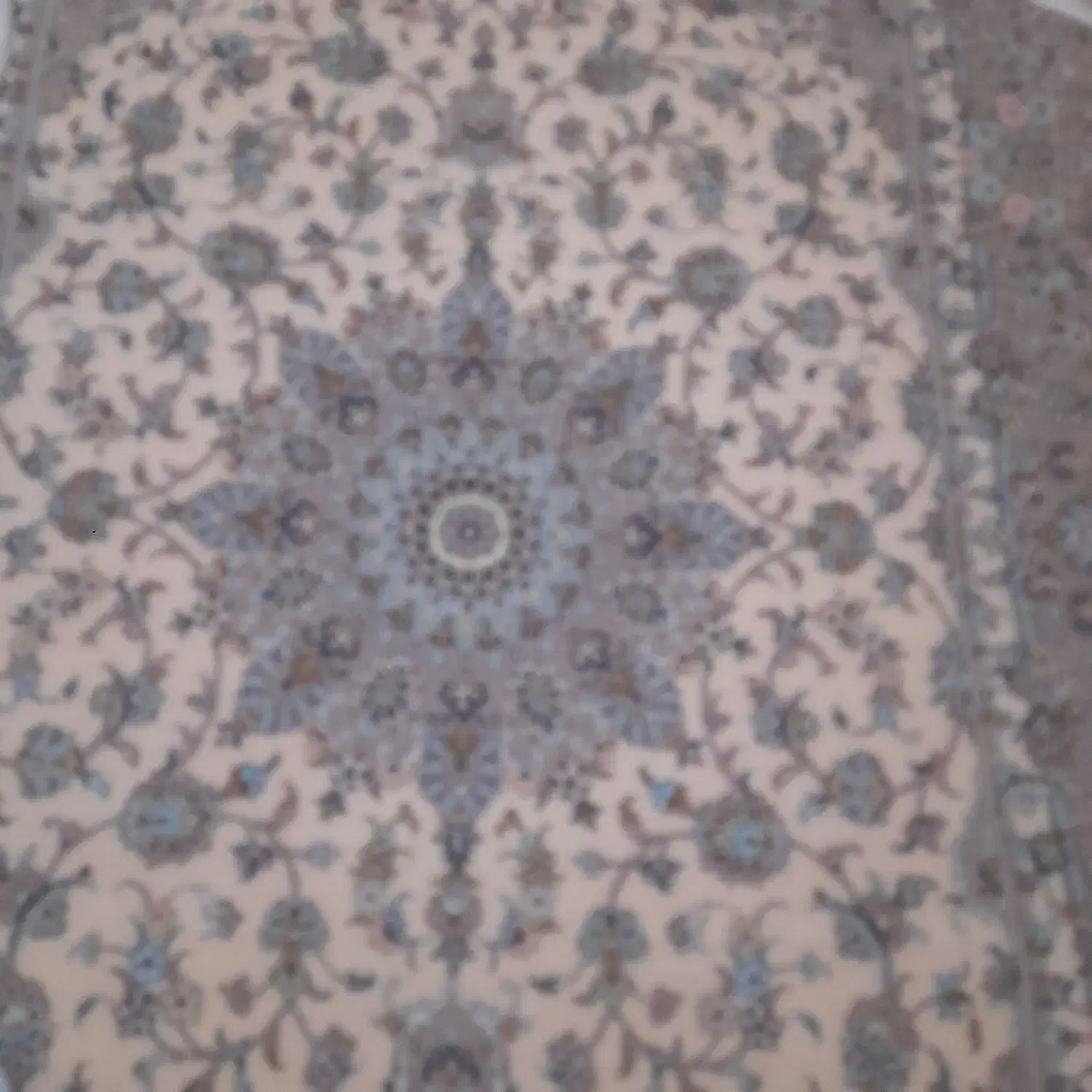 یک جفت فرش دست بافت بوم کرم ۹ متری|فرش|کاشان, شهرک امیرالمومنین|دیوار