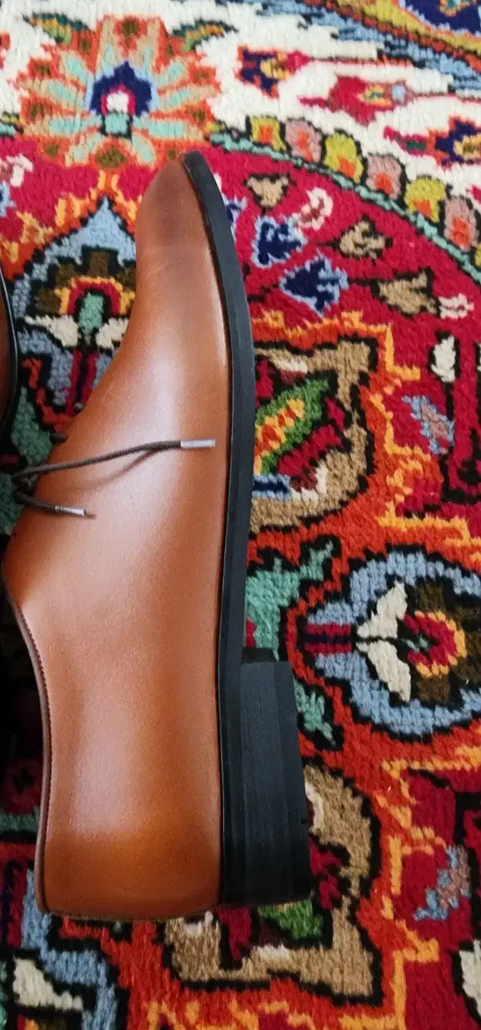 کفش چرم اصل مجلسی سایز ۴۴ دست دوز|کیف، کفش، کمربند|ماکو, |دیوار