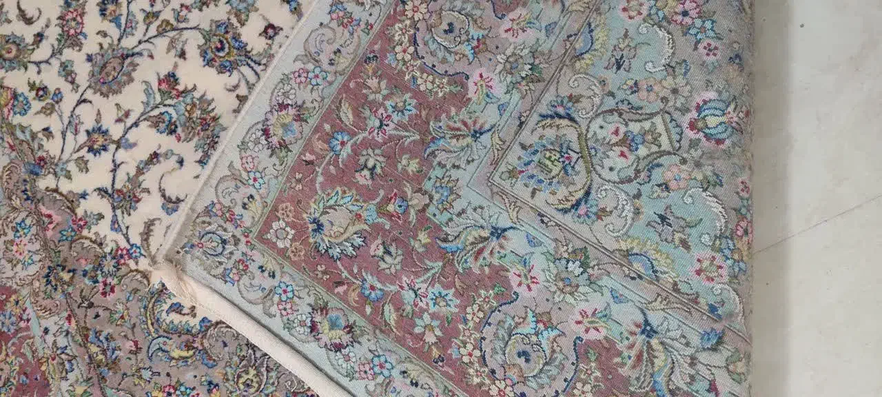 فرش ۹متری دست بافت پشم ۴رنگ ابریشم|فرش|کاشان, حسن آباد|دیوار