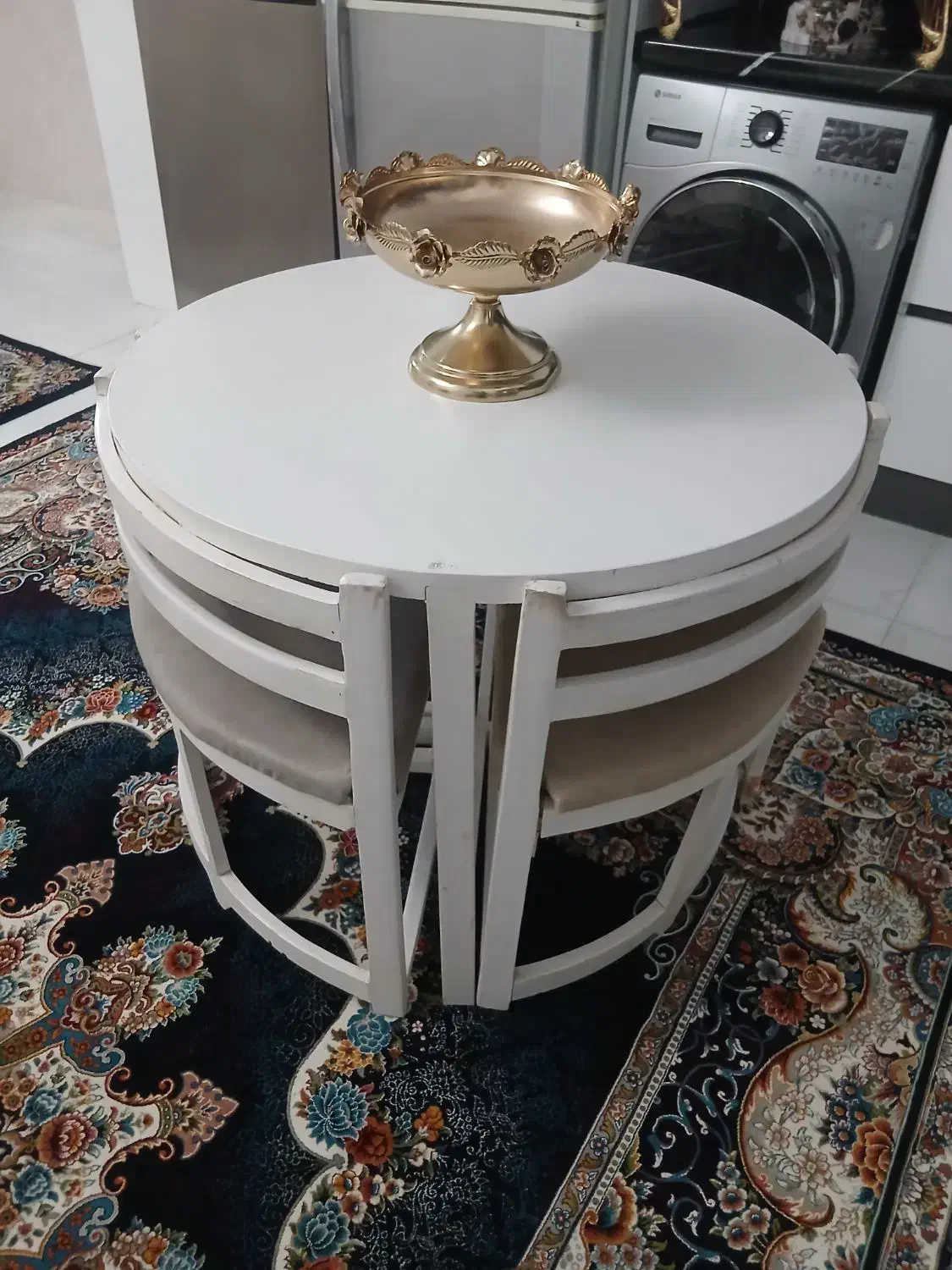 میز ناهار خوری چهار نفره کم جا|میز و صندلی غذاخوری|قزوین, |دیوار