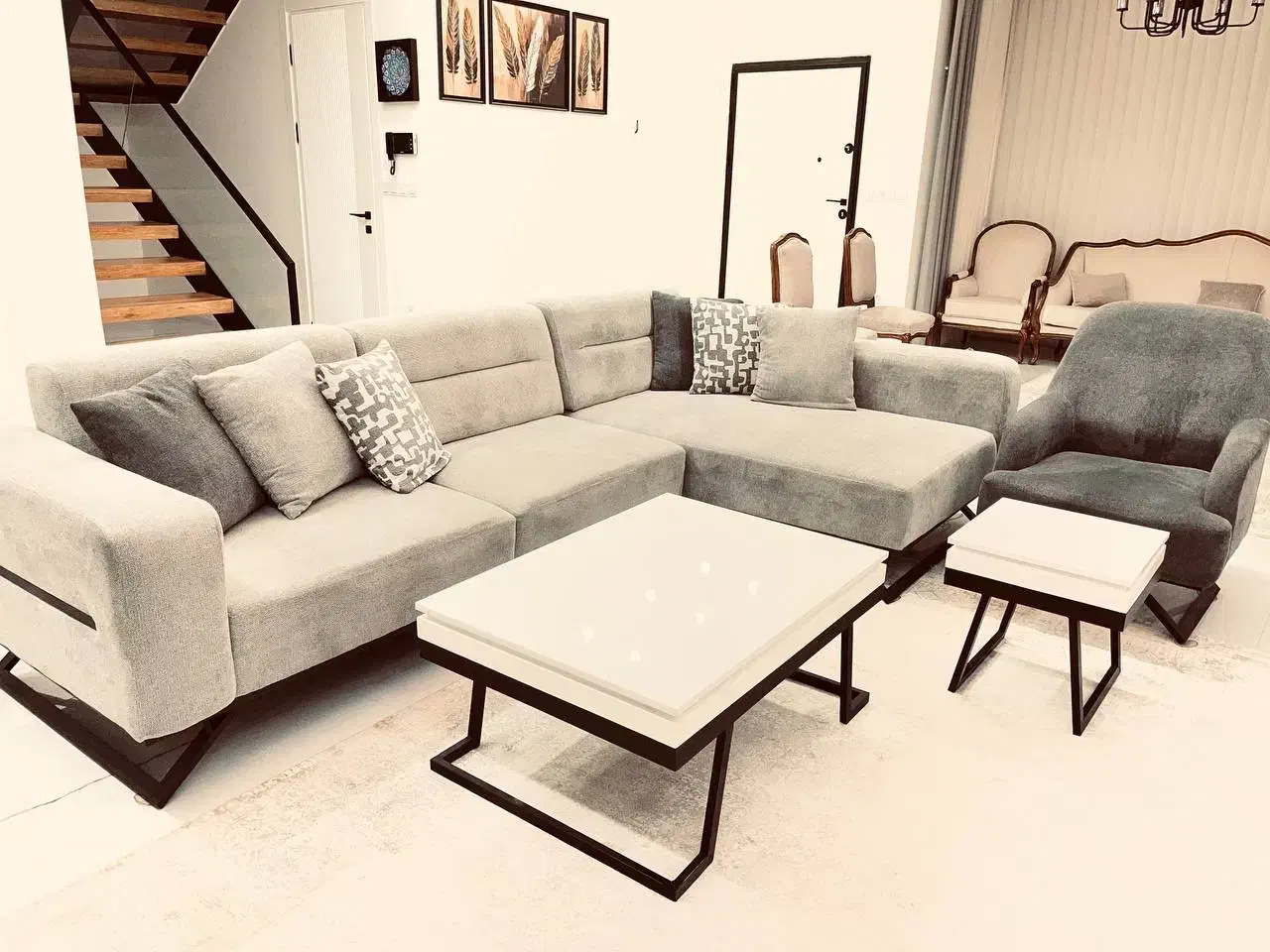 راحتی طرح L|مبلمان خانگی و میز عسلی|ابهر, |دیوار