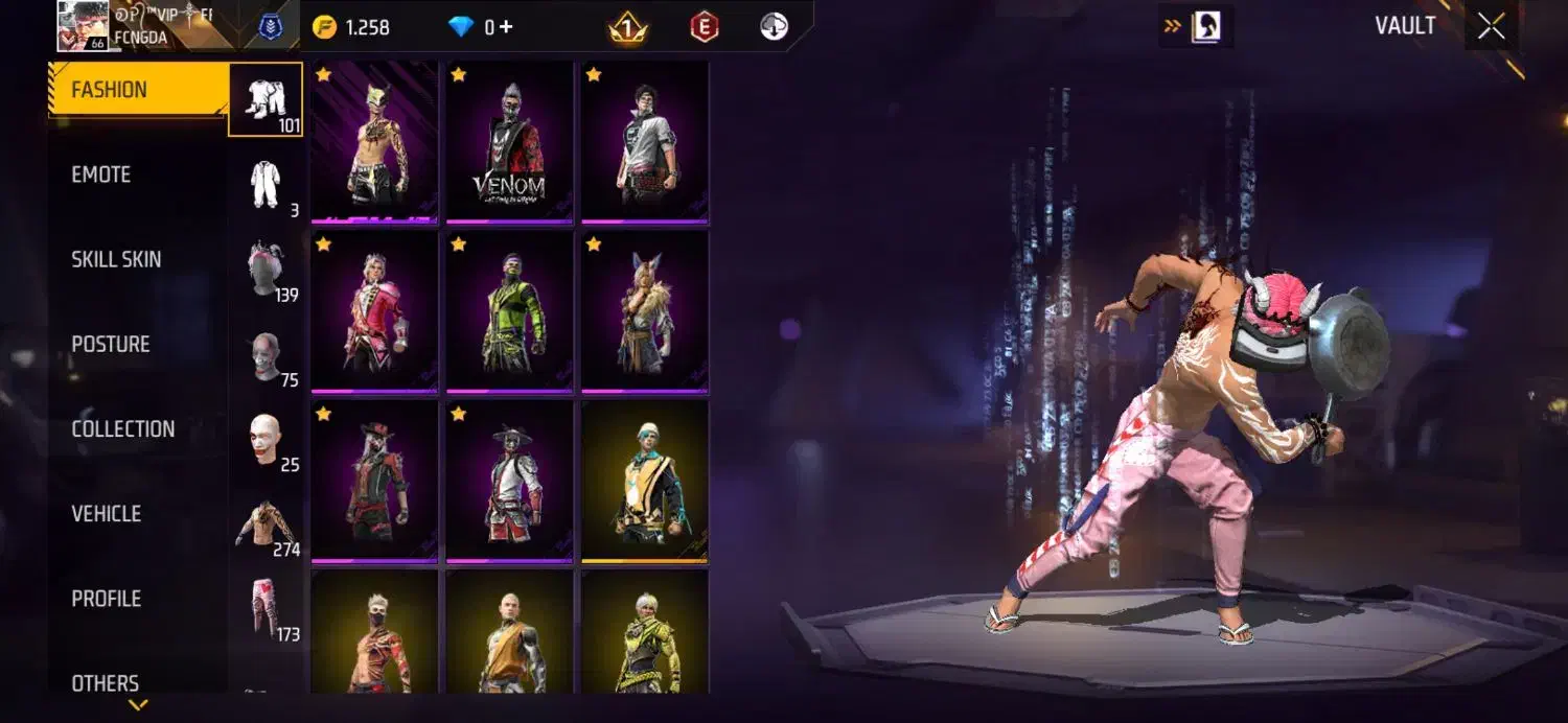 اکانت فری فایر قدیمی|کنسول، بازی ویدئویی و آنلاین|مشهد, هنرور|دیوار