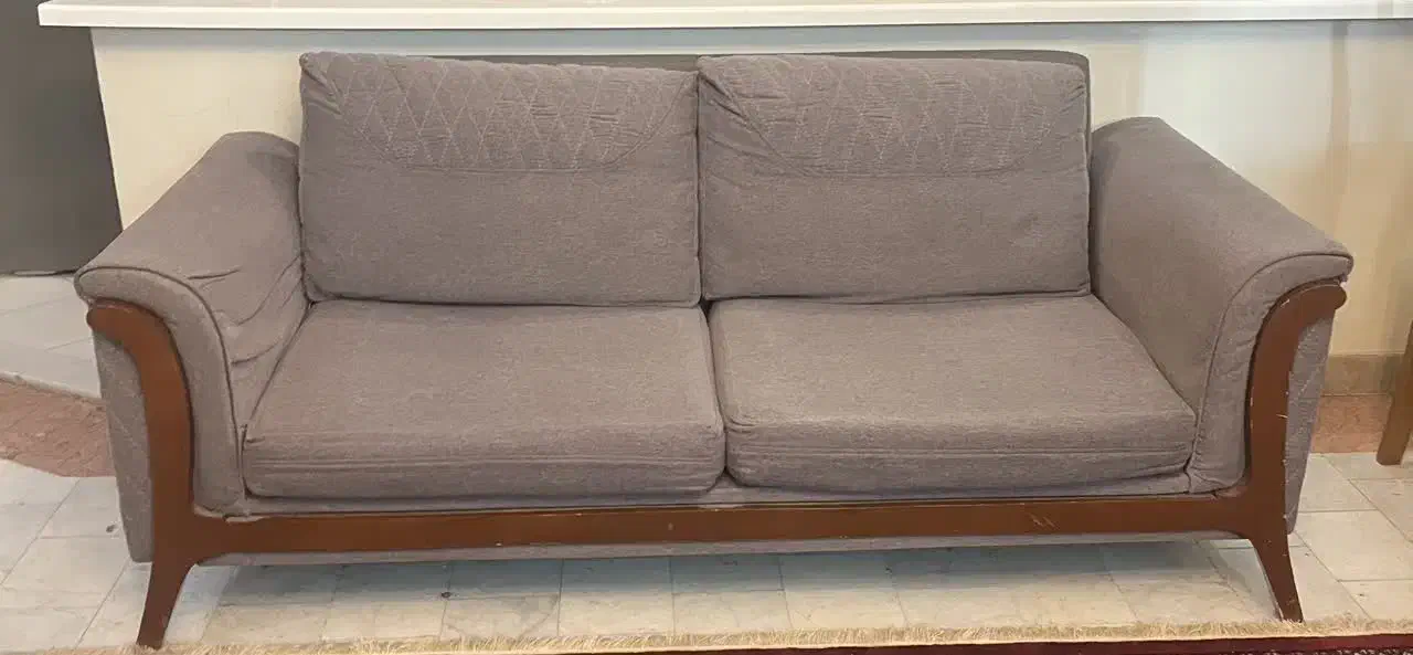 مبل راحتی ۵نفره دوتا کاناپه راحتی رنگ طوسی|مبلمان خانگی و میز عسلی|تهران, مدائن|دیوار