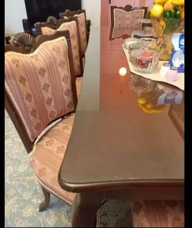 میز ناهار خوری ۸ نفره کاملا سالم و تمیز در حد نو|میز و صندلی غذاخوری|پردیس, فاز ۱۱|دیوار