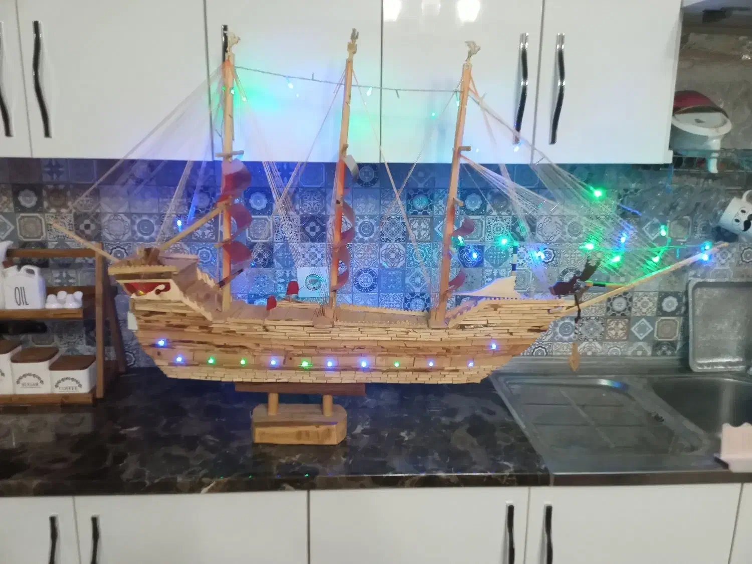 کشتی چوبی  دکوری|مجسمه، تندیس، ماکت|قزوین, |دیوار