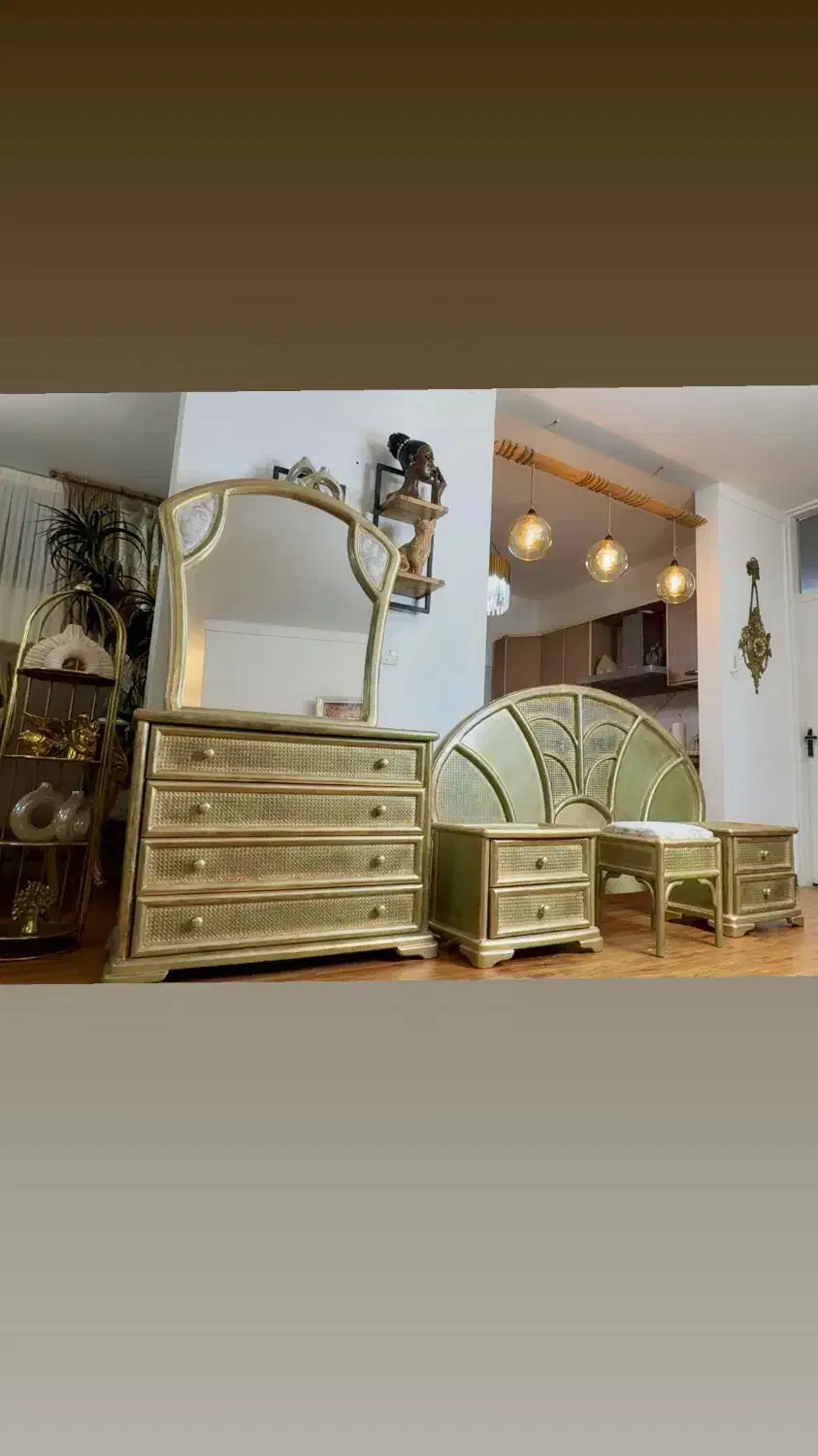 تخت و کمد ( سرویس خواب ) تایلندی کلکسیونی|تخت و سرویس خواب|تهران, ولنجک|دیوار