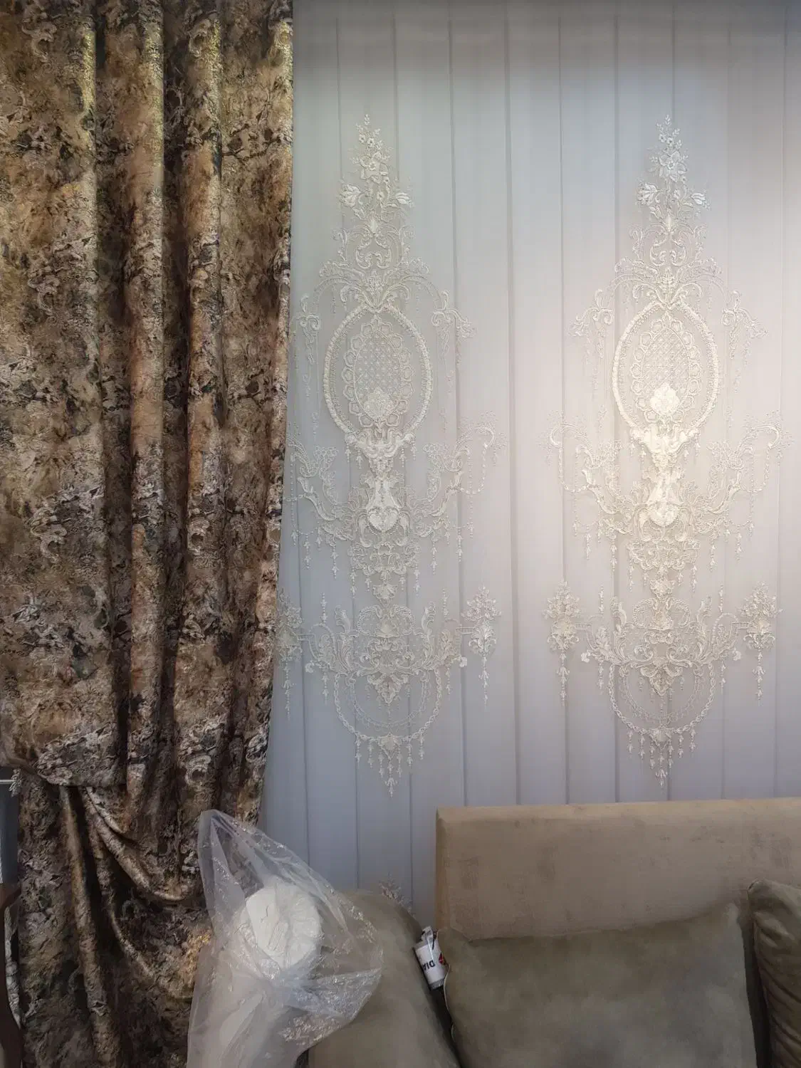 پرده دکورایتالیایی و هزارن طرح متنوع اقساط طولانی|پرده، رانر، رومیزی|تبریز, |دیوار