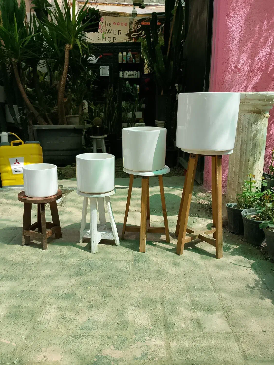 گلدان استوانه ۴تایی|گل و گیاه طبیعی|مشهد, آزادشهر|دیوار