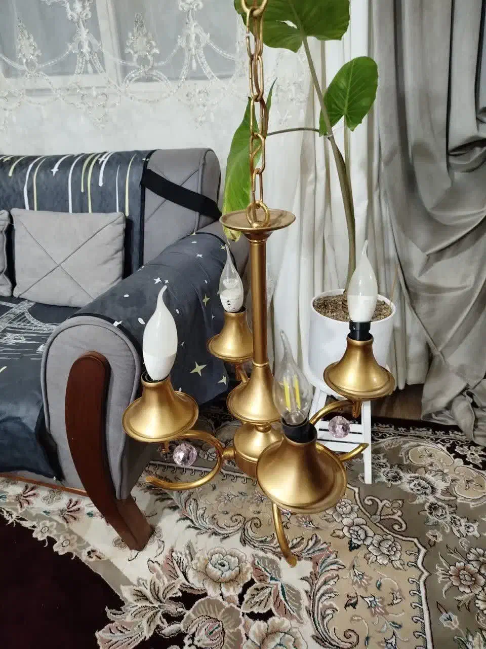 لوستر کریستال رنگ ثابت|لوستر و چراغ آویز|قدس, شهرقدس|دیوار