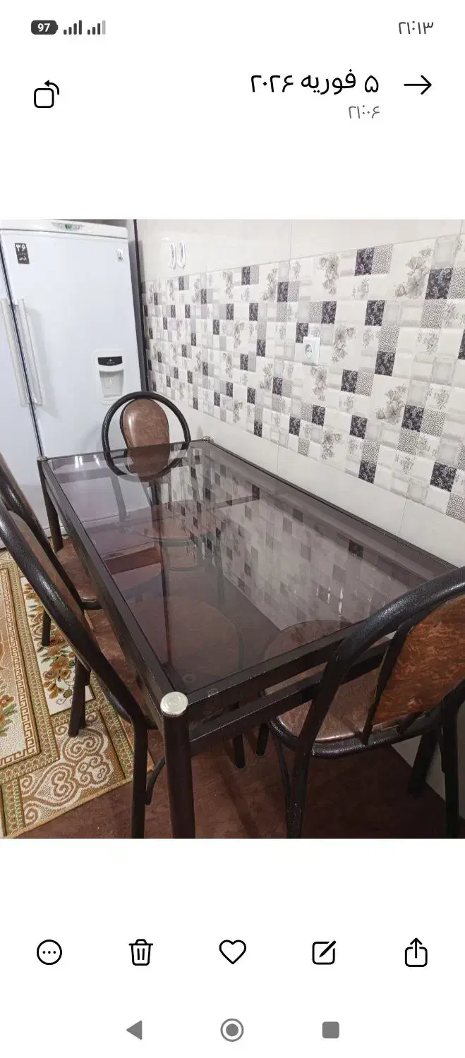 میز نهار خوری|میز و صندلی غذاخوری|مبارکه, |دیوار