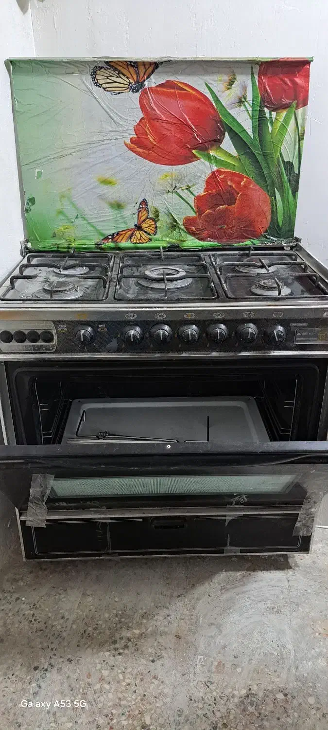 گاز 5 شعله با2جوجه گردان|اجاق گاز و لوازم برقی پختوپز|رشت, نظری|دیوار