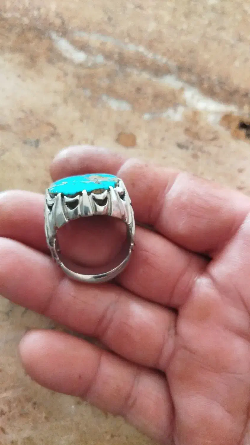 انگشتر نقره سنگ نیشاپور|جواهرات|نورآباد, |دیوار